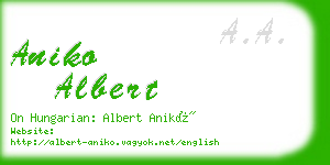 aniko albert business card